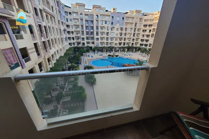 Fully Furnished 1-Bedroom Apartment with Pool View for Rent in Arabia, Hurghada